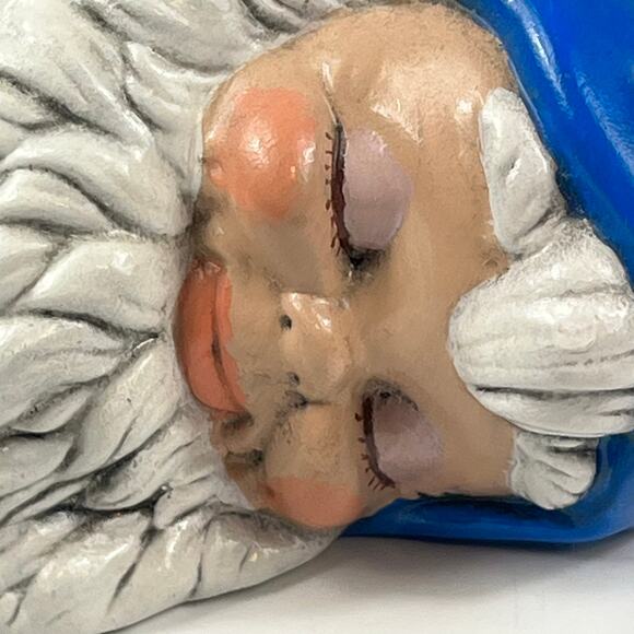 1970's Ceramic Sleeping Garden Gnome Hand Painted Elf Yard Decor Nun Monestary - Picture 10 of 10